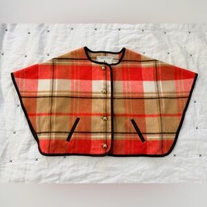 Janie and Jack Plaid Cape 2T: EUC